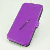 Кожен калъф Flip тефтер със стойка за Lenovo Vibe C2 - лилав / Flexi