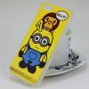 Силиконов калъф / гръб / TPU за Apple iPhone 5 / iPhone 5S / iPhone SE - жълт / Minion & Milo