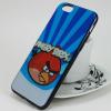 Луксозен ултра тънък силконов калъф / гръб / TPU Ultra Thin за Apple iPhone 5 / iPhone 5S / iPhone SE - синьо райе / Angry Birds