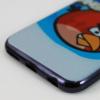 Луксозен ултра тънък силконов калъф / гръб / TPU Ultra Thin за Apple iPhone 6 / iPhone 6S - синьо райе / Angry Birds