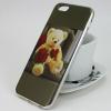 Луксозен ултра тънък силконов калъф / гръб / TPU Ultra Thin за Apple iPhone 5 / iPhone 5S / iPhone SE - Teddy Bear / рози