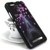 Силиконов калъф / гръб / TPU за Meizu M6 Note - Айфелова кула / лилави цветя