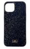 Луксозен твърд гръб / кейс / Swarovski за Apple iPhone 13 Pro 6.1'' - черен / камъни