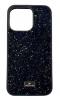 Луксозен твърд гръб Swarovski за Apple iPhone 15 Pro (6.1) - черен / камъни