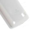 Луксозен силиконов калъф / гръб / TPU Mercury GOOSPERY Jelly Case за LG L Fino D290N - бял