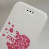 Кожен калъф Flip тефтер Flexi със стойка за Apple iPhone 6 / iPhone 6S - бял / розови сърца / Victoria`s Secret
