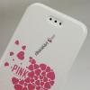 Кожен калъф Flip тефтер Flexi със стойка за Huawei Honor 5C / Honor 7 Lite - бял / розови сърца / Victoria`s Secret