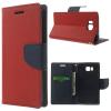 Кожен калъф Flip тефтер Mercury GOOSPERY Fancy Diary със стойка за Samsung Galaxy Alpha G850 - червен