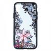 Луксозен твърд гръб BEAUTY с камъни за Samsung Galaxy Note 10 Plus N975 - прозрачен / черен кант / цвете с пеперуди