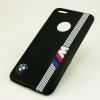 Ултра тънък силиконов калъф / гръб / TPU Ultra Thin i-Zore Case за Apple iPhone 6 Plus / iPhone 6S Plus - BMW / черен с бяло райе