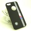 Силиконов калъф / гръб / TPU за Apple iPhone 5 / iPhone 5S / iPhone SE - BMW / черен с бяло райе