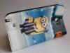 Кожен калъф Flip тефтер със стойка 3D за Samsung Galaxy Note 2 N7100 / Note II N7100 -Minions / миньони / Аз проклетникът / Despicable me / син