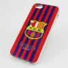 Луксозен ултра тънък силиконов калъф / гръб / TPU Ultra Thin за Apple iPhone 5 / iPhone 5S / iPhone SE - FC Barcelona / червено и синьо райе