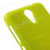 Силиконов калъф / гръб / TPU за HTC Desire 620 - зелен / гланц