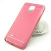Луксозен силиконов калъф / гръб / TPU за Samsung Galaxy Note 4 N910 - розов / имитиращ кожа