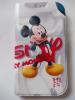 Кожен калъф Flip тефтер със стойка 3D за Apple iPhone 5 / iPhone 5S -  Mickey Mouse / сив