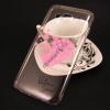Твърд гръб за Samsung Galaxy J1 2016 J120 -прозрачен / розови сърца / Victoria's Secret