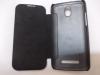 Ултра тънък кожен калъф Flip тефтер за HTC Desire 500 - черен