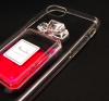 Луксозен силиконов калъф / гръб / TPU 3D за Honor 9 Lite - прозрачен / парфюм / розови сърца
