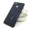 Луксозен силиконов калъф / гръб / TPU MOTOMO за Huawei P9 Lite - тъмно син / имитиращ кожа