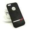 Луксозен твърд гръб UNUK за Apple iPhone 5 / iPhone 5S / iPhone SE - черен / точки / карбон