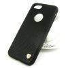 Луксозен твърд гръб YESIDO за Apple iPhone 7 - черен / змийска кожа