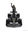 Метална кола Mercedes-AMG F1 W14 E Performance Team Mercedes-AMG Petronas Formula One Team Lewis Hamilton Season 2023 with standing pilot figure - Bburago 1:24