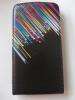 Кожен калъф Flip тефтер за Samsung Galaxy S2 I9100 / Samsung SII I9100 - цветна дъга / гравирана кожа