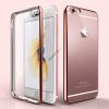 Луксозен силиконов калъф / гръб / TPU за Apple iPhone 7 - прозрачен / Rose Gold кант
