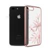 Луксозен твърд гръб KINGXBAR Swarovski Diamond за Apple iPhone 7 Plus / iPhone 8 Plus - прозрачен / Rose Gold кант / Bamboo