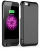 Твърд гръб / външна батерия / Battery power bank 7000mAh със стойка за Apple iPhone 6 / iPhone 6S / iPhone 7 / iPhone 8 - черен