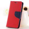  Луксозен кожен калъф Flip тефтер със стойка MERCURY Fancy Diary за Sony Xperia XA Ultra  - червен