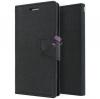 Луксозен кожен калъф Flip тефтер със стойка MERCURY Fancy Diary за Lenovo Moto E4 Plus - черен