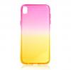 Силиконов калъф / гръб / TPU за Apple iPhone X - розово и жълто / преливащ
