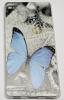 Силиконов калъф / гръб / TPU за Huawei Honor 8 - сив / синя пеперуда