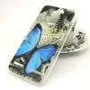 Силиконов калъф / гръб / TPU за Lenovo K6 Note - сив / синя пеперуда
