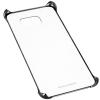 Оригинален твърд гръб Clear Cover EF-QG928C за Samsung Galaxy S6 Edge+ G928 / S6 Edge Plus - прозрачен със син кант