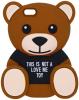 Силиконов калъф / гръб / TPU 3D за Apple iPhone 6 Plus / iPhone 6S Plus - Teddy Bear / This Is Not A Love Me Toy / черен