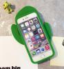 Силиконов калъф / гръб / TPU 3D за Apple iPhone 6 / iPhone 6S - зелен / кактус