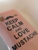 Силиконов калъф / гръб / TPU за Samsung Galaxy Ace S5830 - Keep Calm and Love Mustache / розов