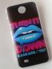 Заден предпазен твърд гръб / капак / за HTC Desire 300 - Blue lips