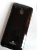 Луксозен силиконов гръб / калъф / TPU Mercury за HTC One Mini M4 - JELLY CASE Goospery / черен с брокат