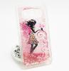 Луксозен твърд гръб 3D за Samsung Galaxy J5 J500 - Fairy / розов брокат със сърца