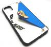 Луксозен силиконов гръб с джоб за Apple iPhone 11 6.1'' - бяло и синьо / Tom & Jerry