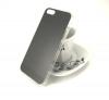 Луксозен силиконов калъф / гръб / TPU за Apple iPhone 5 / iPhone 5S / iPhone SE - тъмно сив / хром