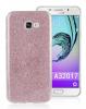 Луксозен силиконов гръб със стойка за Samsung Galaxy A5 2017 A520 - розов / брокат