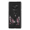 Луксозен твърд гръб KINGXBAR Swarovski Diamond за Samsung Galaxy Note 9 - прозрачен със черен кант / лебед