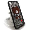 Луксозен силиконов калъф / гръб / TPU Smile Case за Apple iPhone 5 / iPhone 5S / iPhone SE - черна мрежа / Bear