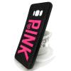 Луксозен силиконов калъф / гръб / TPU за Samsung Galaxy S8 Plus G955 - Pink / черен брокат