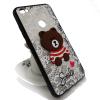 Луксозен силиконов калъф / гръб / TPU Smile Case за Xiaomi Redmi Note 5A - бяла мрежа / Bear